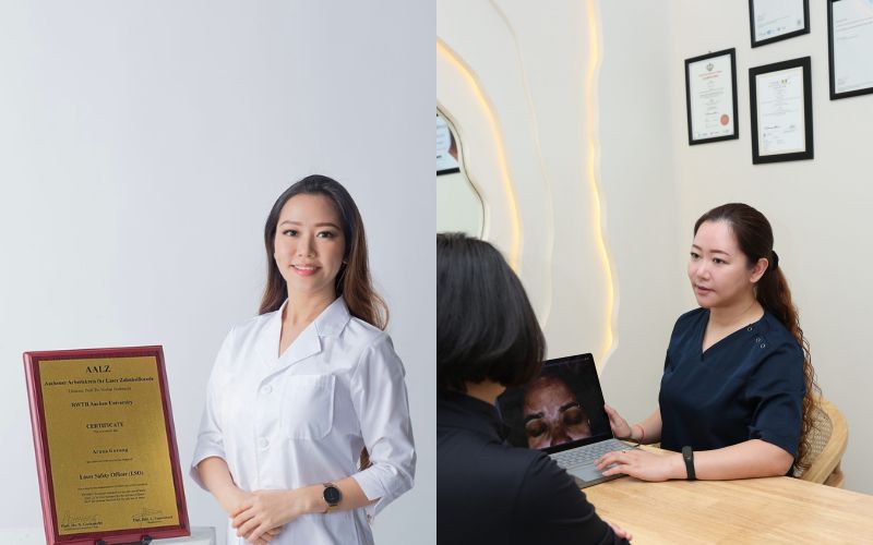 Aruna Gurung, at work