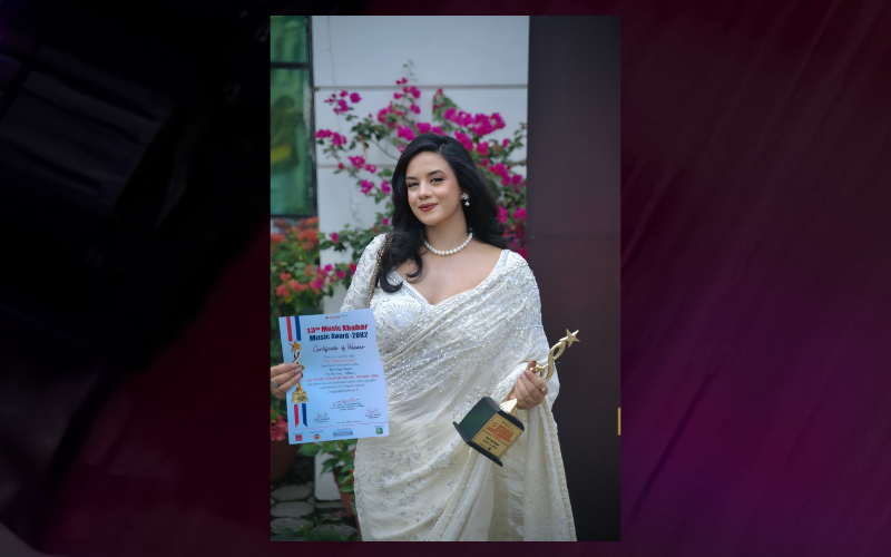 Ashra Kunwar Wins Best Female Pop Singer at 13th MusicKhabar Music Award 2082 for “Itihaas Timro Mero”